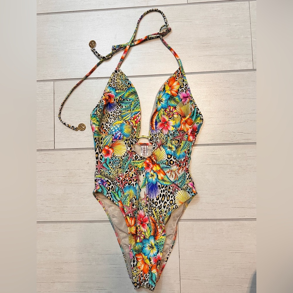Luli Fama Multicolor Floral One Piece Swimsuit